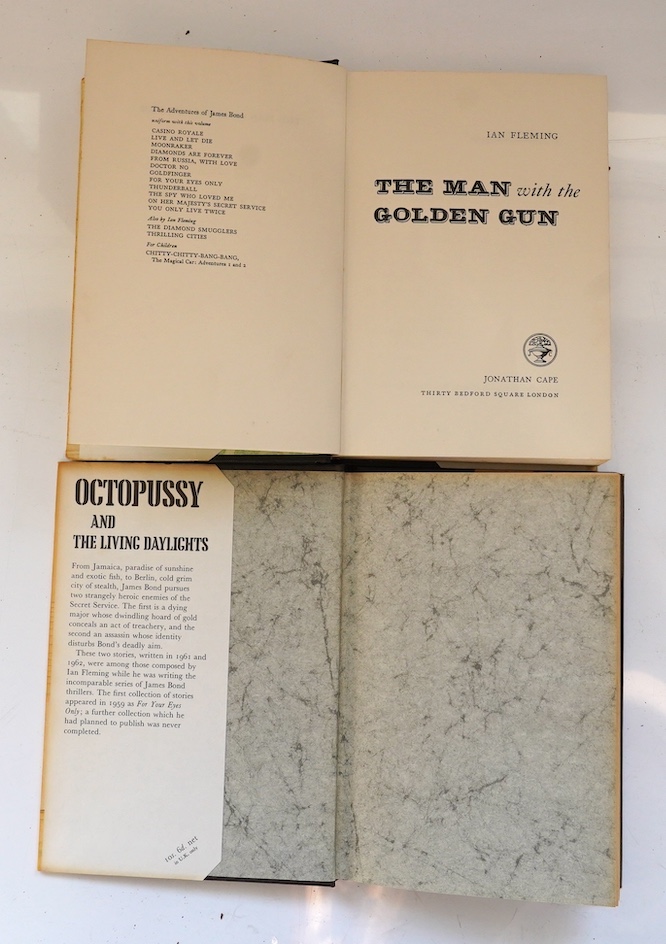 Fleming, Ian - The Man with the Golden Gun. 1st edition (first issue, second state). half title; black cloth with gilt lettered spine; green and white smoke / fibre patterned e/ps., in d/wrapper.